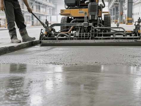 MSFRC industrial floor reinforced with macro synthetic fibers