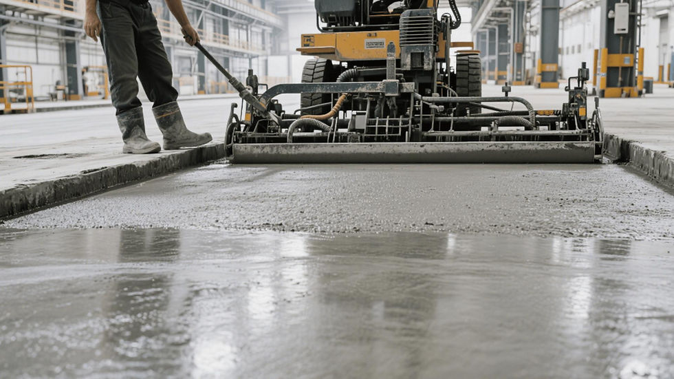 MSFRC industrial floor reinforced with macro synthetic fibers