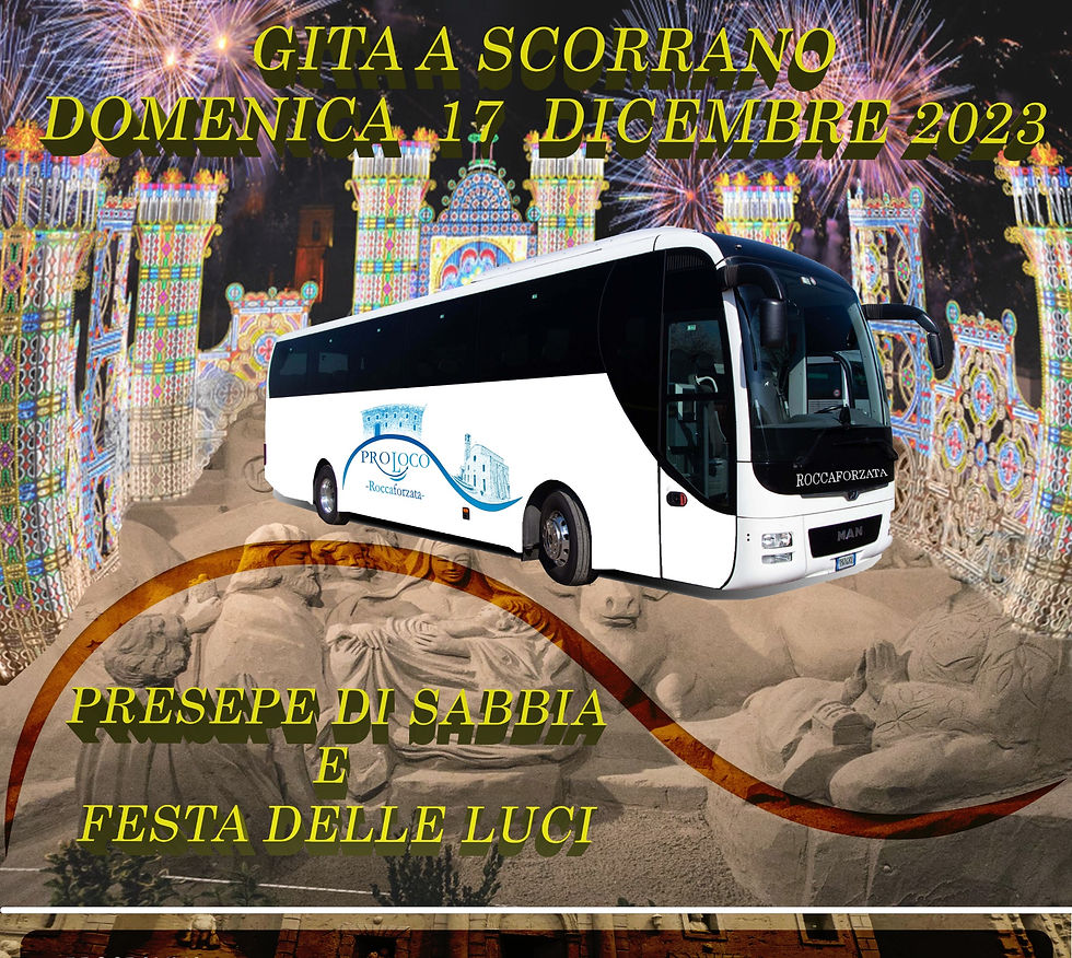 Viaggio organizzato al Presepe di sabbia e Feste delle Luci a Scorrano (LE)