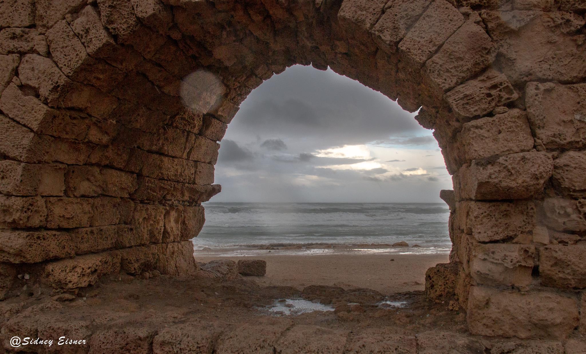 Aqueduct ruin in Caesarea