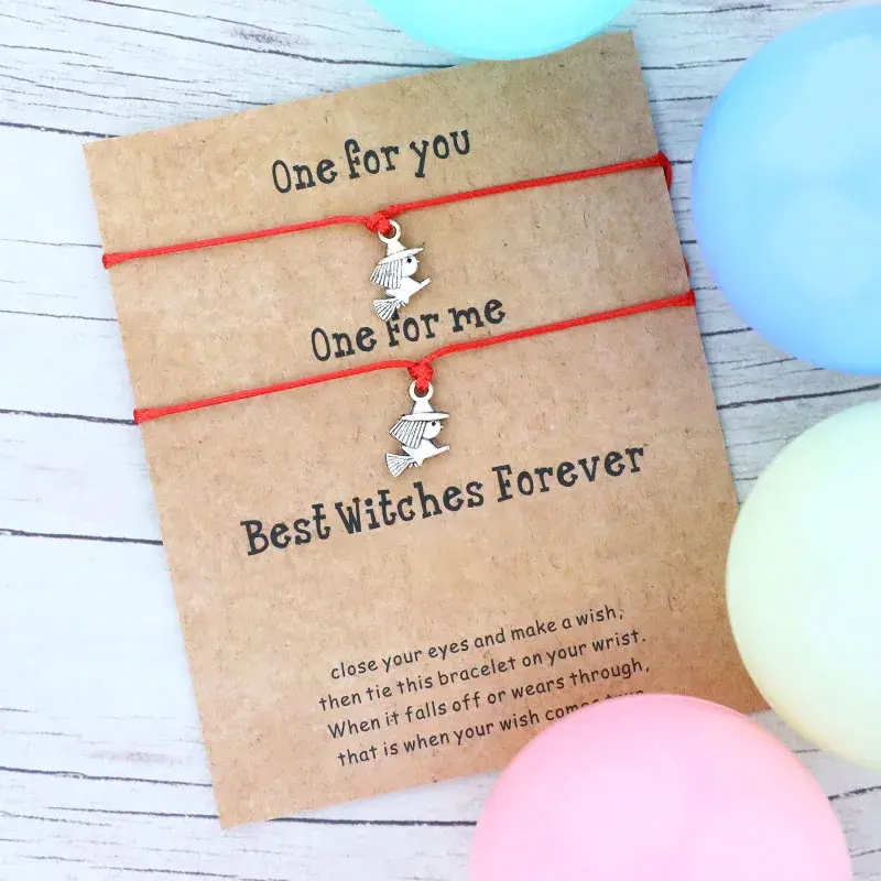 2pcs/Set Halloween Best Witches Wish Bracelet