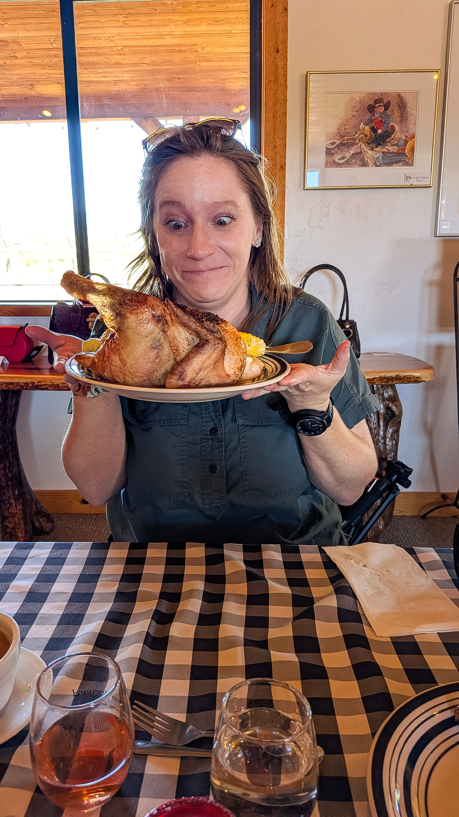 Kate coming face to face with the sacrificial chickens