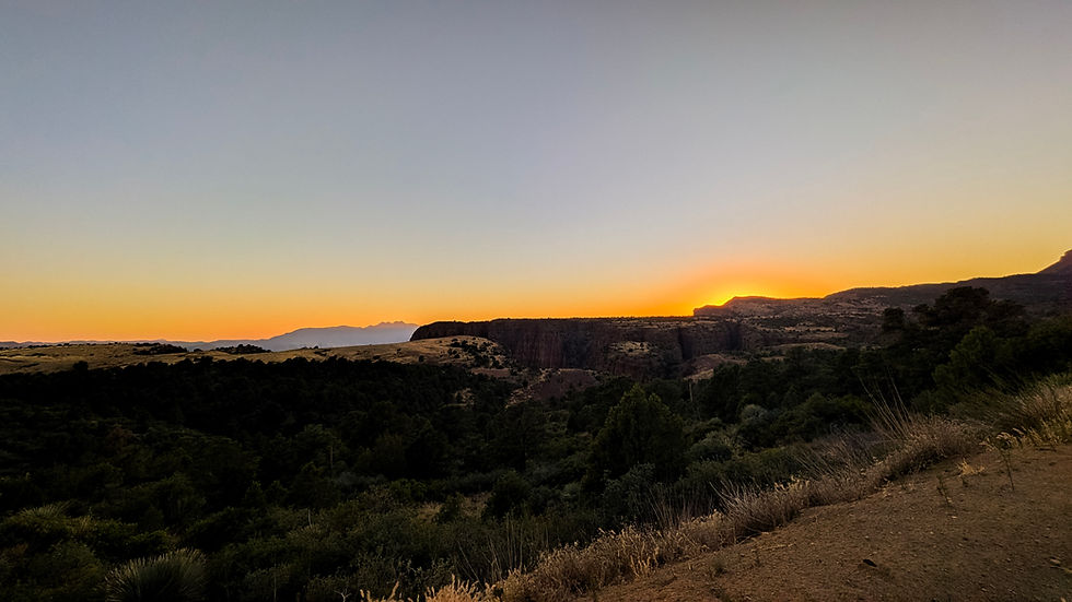 Sunset over rim country above Roosevelt Lake on the drive home from Young