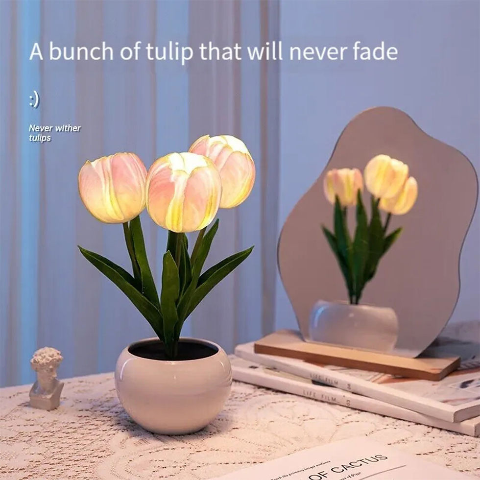 Miniatura: Luminária Noturna LED Tulipa, decoração de mesa, sala e quartos