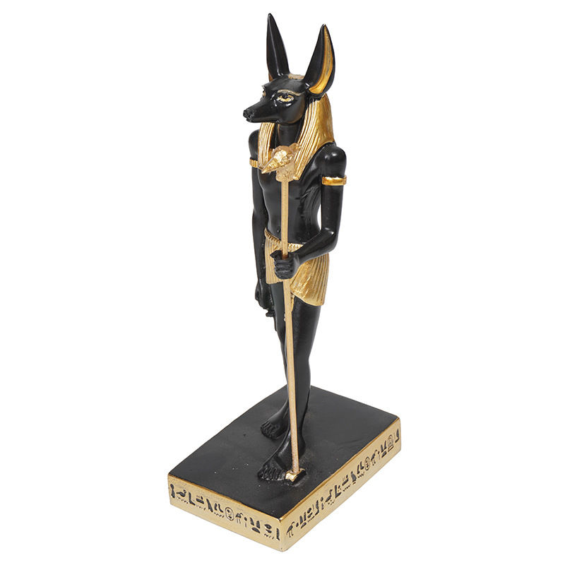 Miniatura: Escultura Anúbis de Resina Decoração de Mitologia Egípcia Resistente 