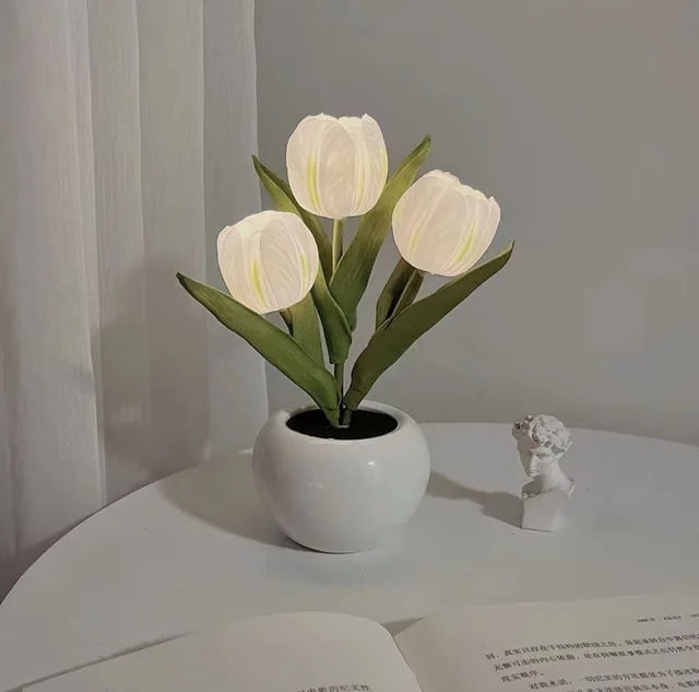 Miniatura: Luminária Noturna LED Tulipa, decoração de mesa, sala e quartos