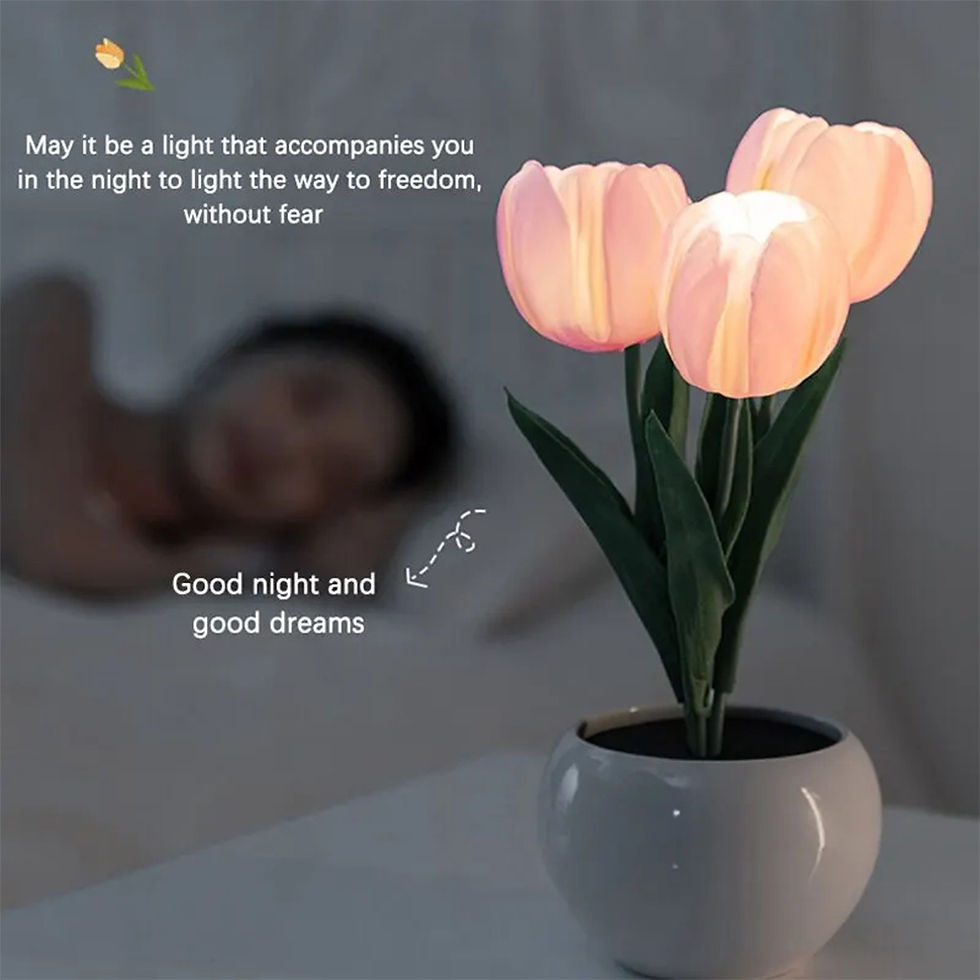 Miniatura: Luminária Noturna LED Tulipa, decoração de mesa, sala e quartos