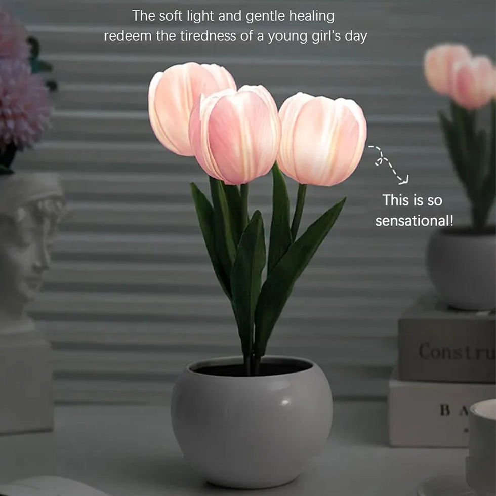 Miniatura: Luminária Noturna LED Tulipa, decoração de mesa, sala e quartos