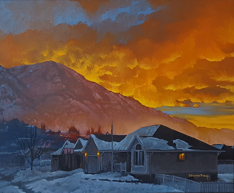 oil painting utah sunrise
