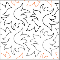 line drawing of Thistle quilting design from Urban Elementz
