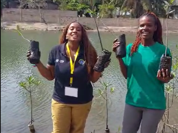 Sao Tome Youth Plant Mangroves to Protect their Island