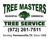 Professional tree service in Farmersville Texas by Tree Masters Tree Service providing tree removal, tree trimming, stump grinding, arborist services, emergency tree service, and land clearing.