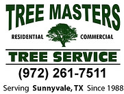 Professional tree service in Sunnyvale Texas by Tree Masters Tree Service providing tree removal, tree trimming, stump grinding, arborist services, emergency tree service, and land clearing.
