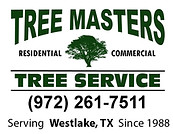 Professional tree service in Westlake Texas by Tree Masters Tree Service providing tree removal, tree trimming, stump grinding, arborist services, emergency tree service, and land clearing.
