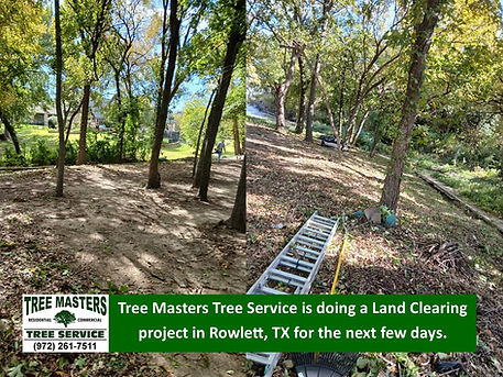 Land Clearing in Rowlett TX by Tree Masters Tree Service