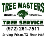 Professional tree service in Frisco Texas by Tree Masters Tree Service providing tree removal, tree trimming, stump grinding, arborist services, emergency tree service, and land clearing.