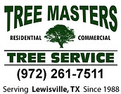 Professional tree service in Lewisville Texas by Tree Masters Tree Service providing tree removal, tree trimming, stump grinding, arborist services, emergency tree service, and land clearing.