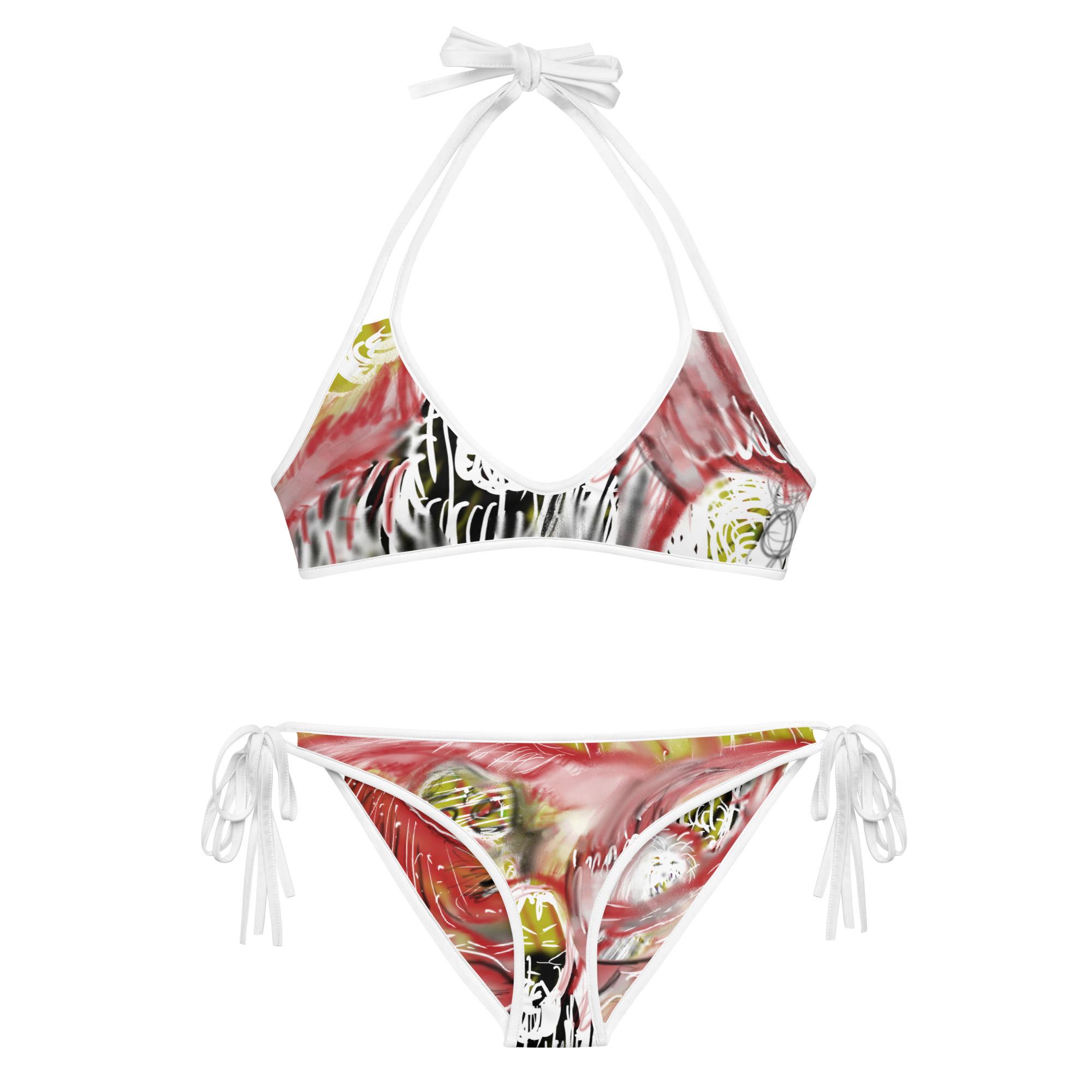 Bikini, Reversible design, IAmFromEarth Design, Abstract Art RUMI
