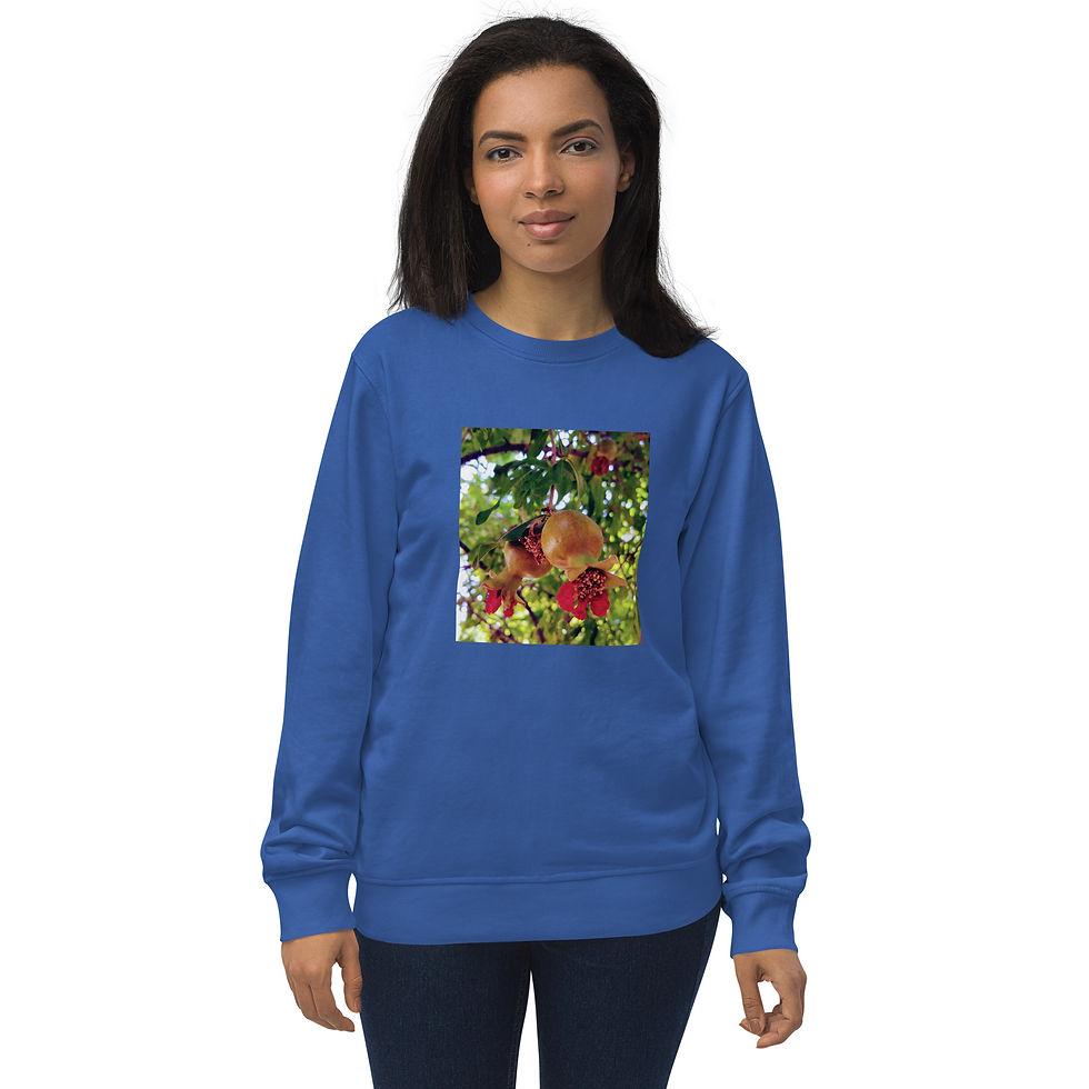 Thumbnail: Unisex organic sweatshirt, IAmFromEarth Selection, Photo Art POMO