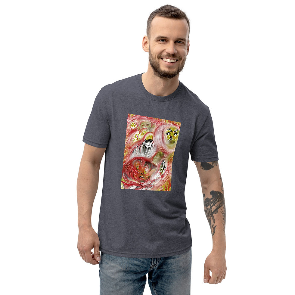 Thumbnail: Unisex recycled t-shirt, IAmFromEarth Selection, Abstract Art RUMI