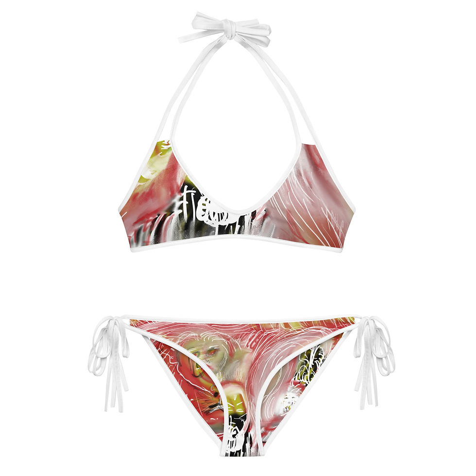 Thumbnail: Bikini, Reversible design, IAmFromEarth Design, Abstract Art RUMI