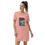 Thumbnail: Organic cotton t-shirt dress, IAmFromEarth Selection, Abstract Art MASK