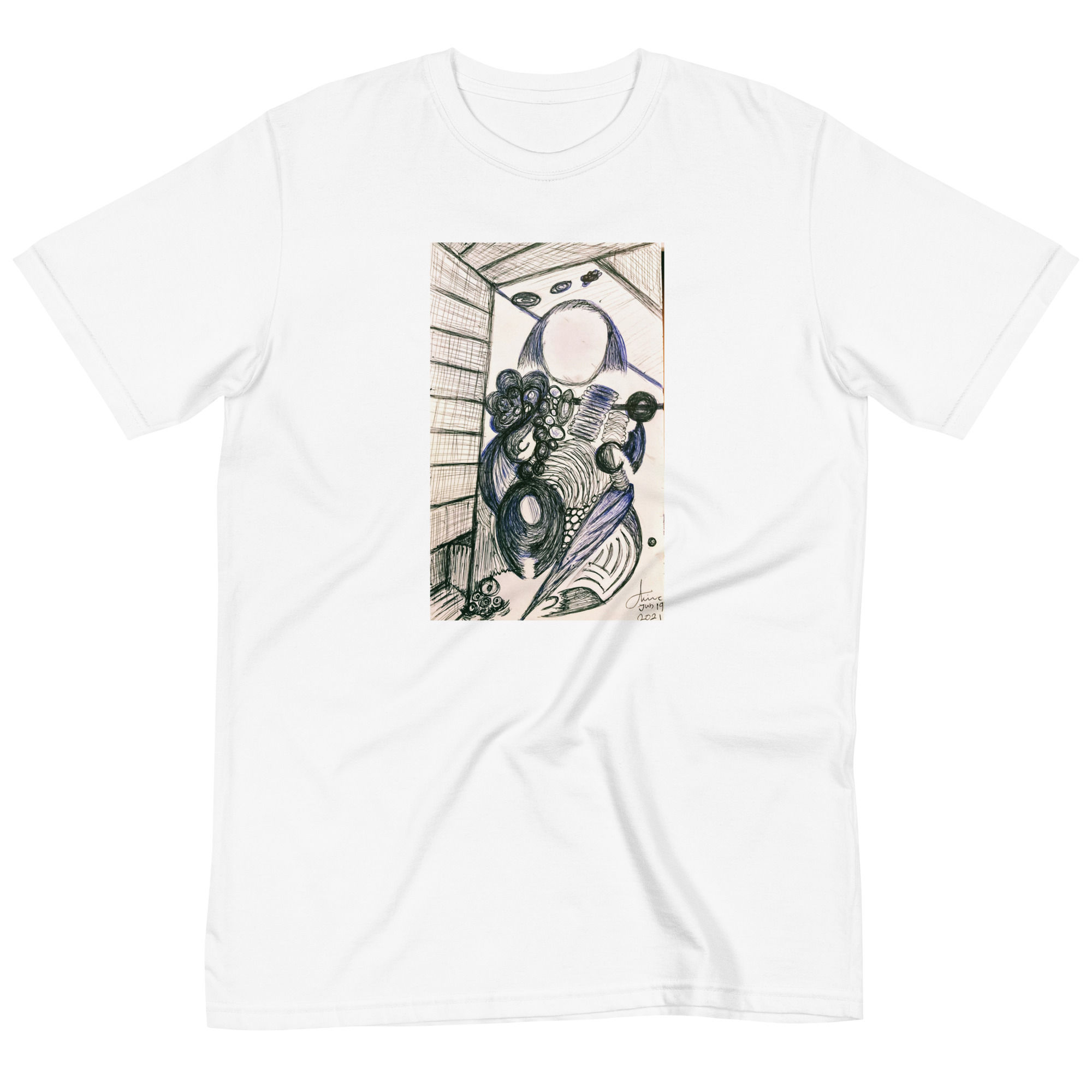 Organic Unisex T-Shirt, IAmFromEarth Selection, Abstract Art SAMURAI
