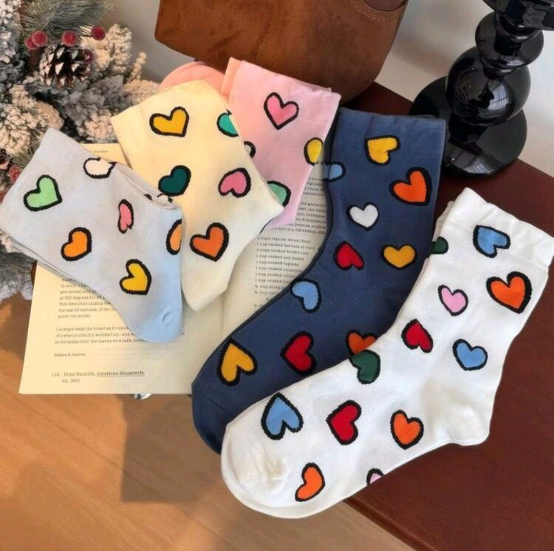 Chaussettes Femmes Design Cœurs
