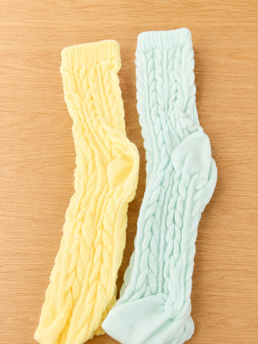 Chaussettes femmes pastel effet tricotée
