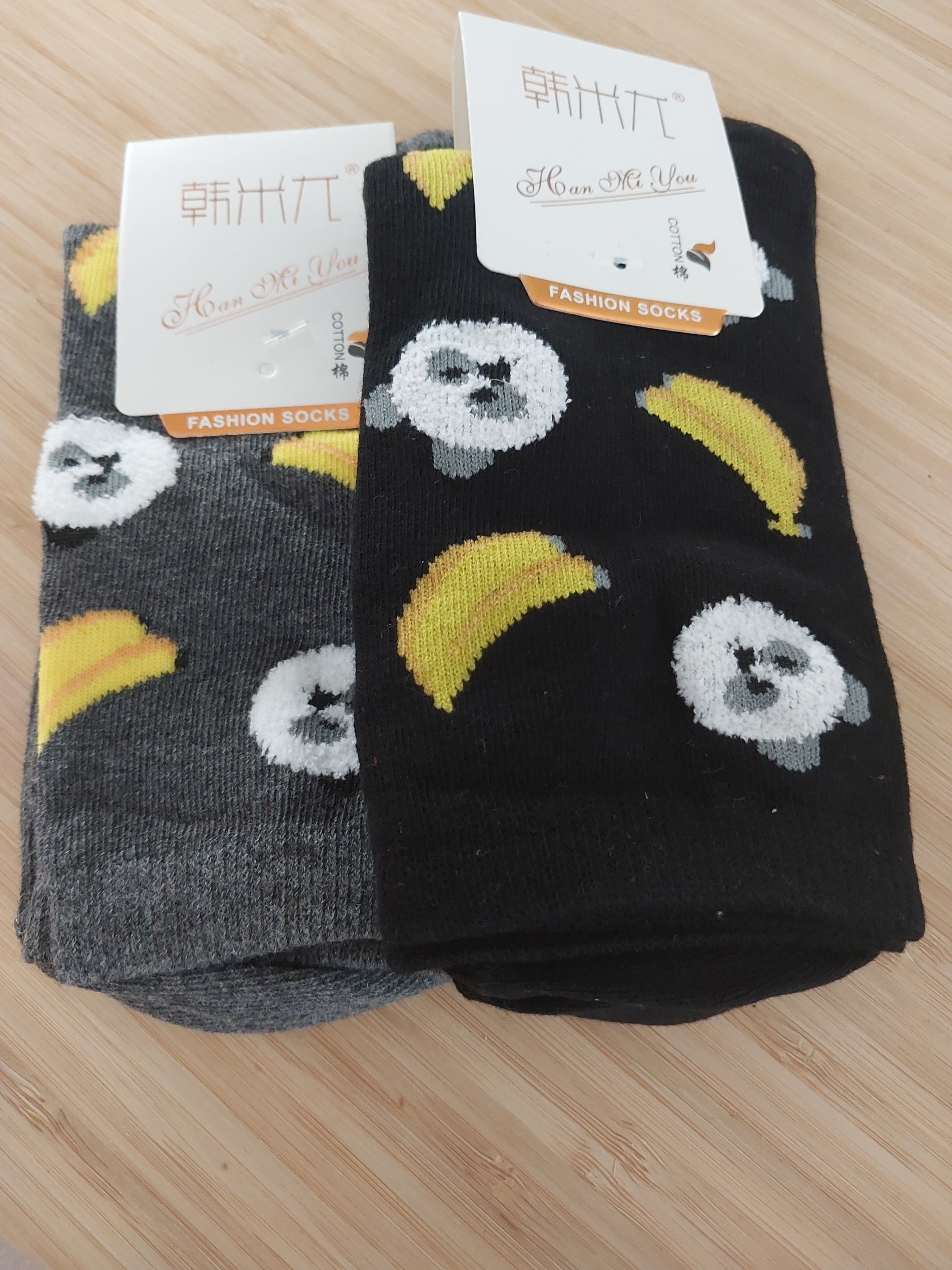 Chaussettes mixtes "PANDAS ET BANANES"