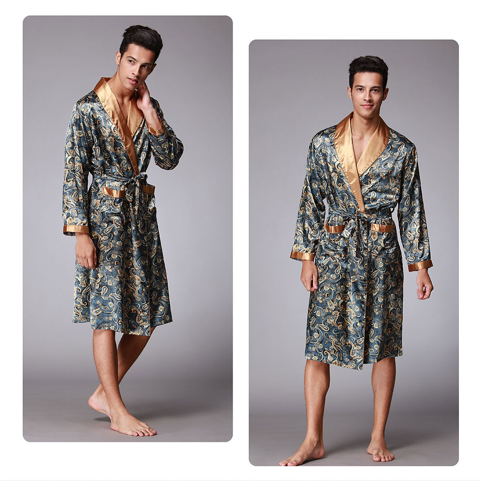 Miniaturbild: Morgenmantel Herren Schlafmantel Bademantel kimono