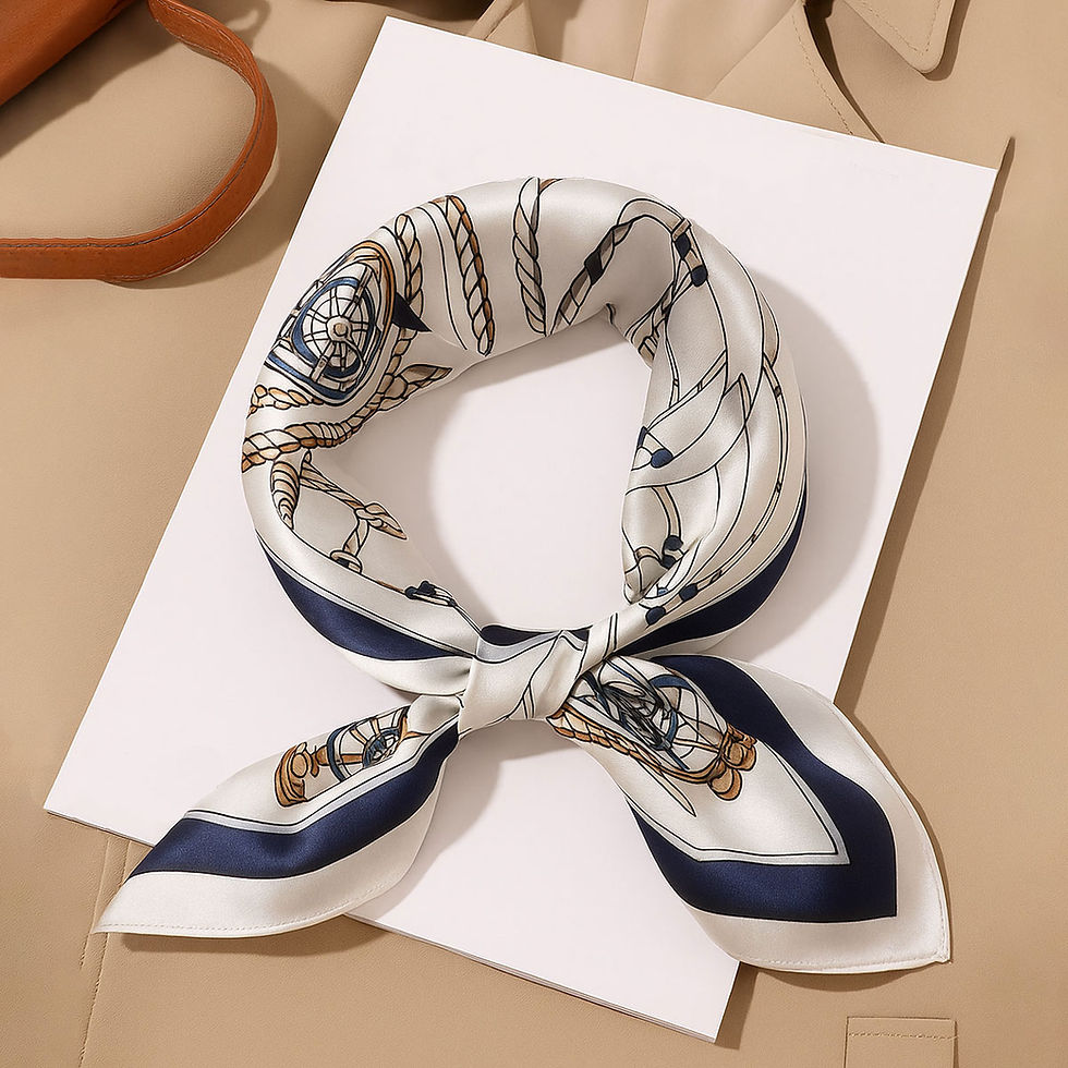 Miniaturbild: Seidentuch 100% Maulbeerseide Halstuch Seidenschal 53x53cm