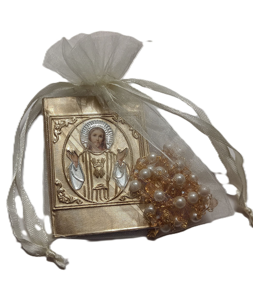 Mini Prayer Book in Organza Bag and Rosary (12 Pieces) All Events