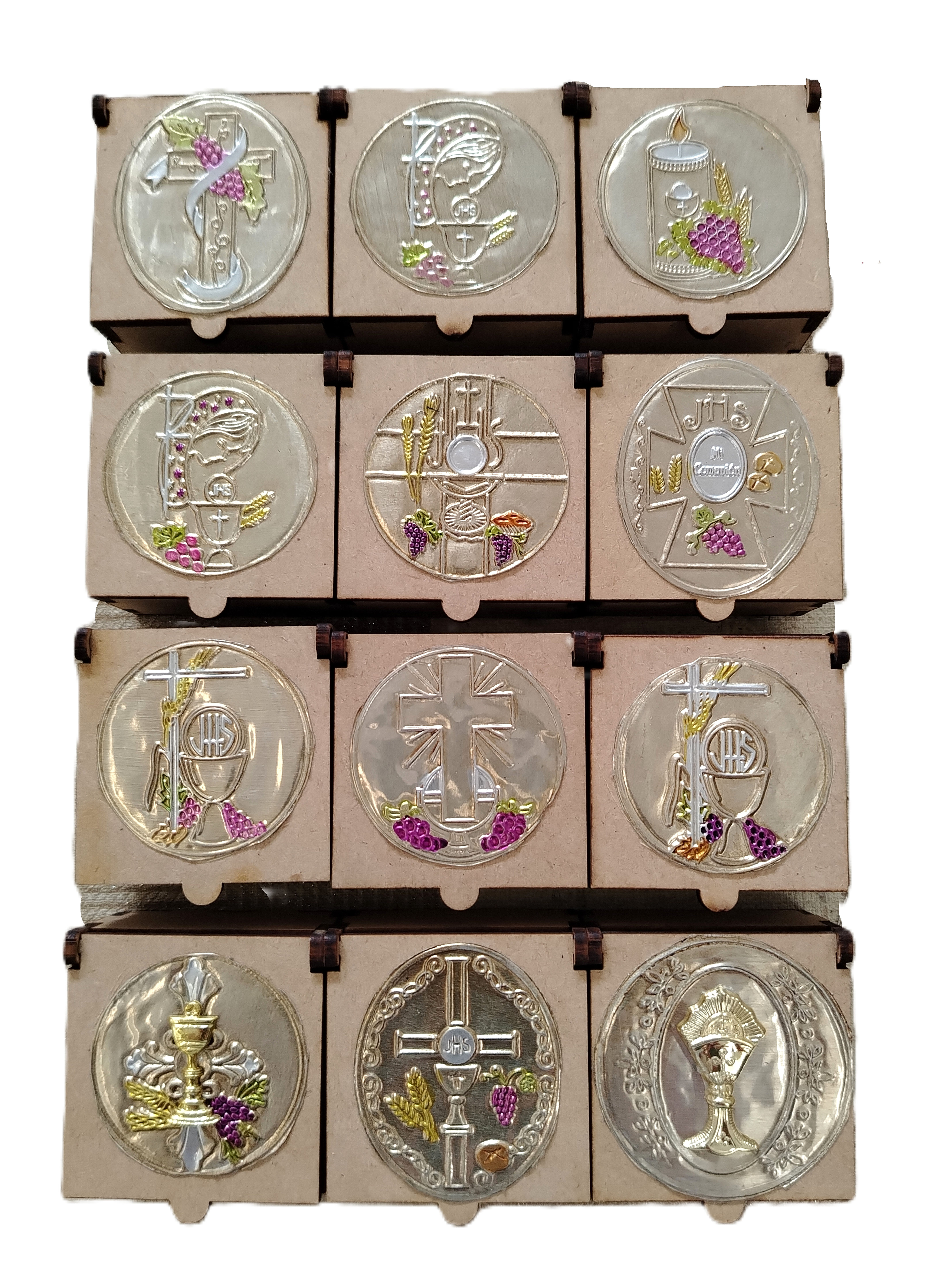 Cajita con Decenario o Rosario Eucaristías (12pzas)