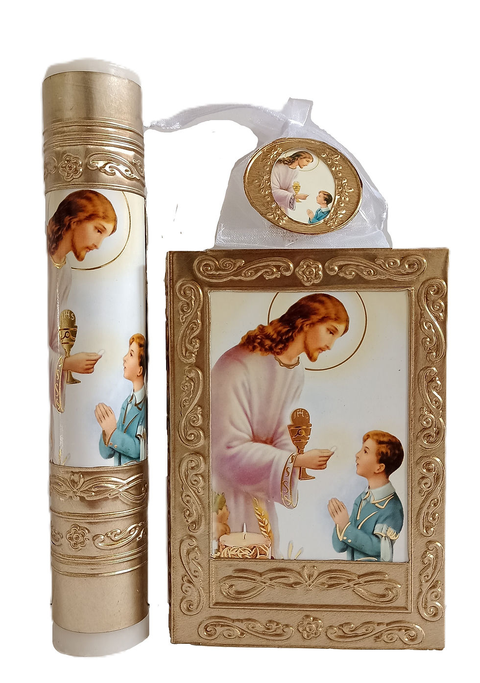 Miniatura: Set con Biblia, Vela y Rosario de Eucaristía