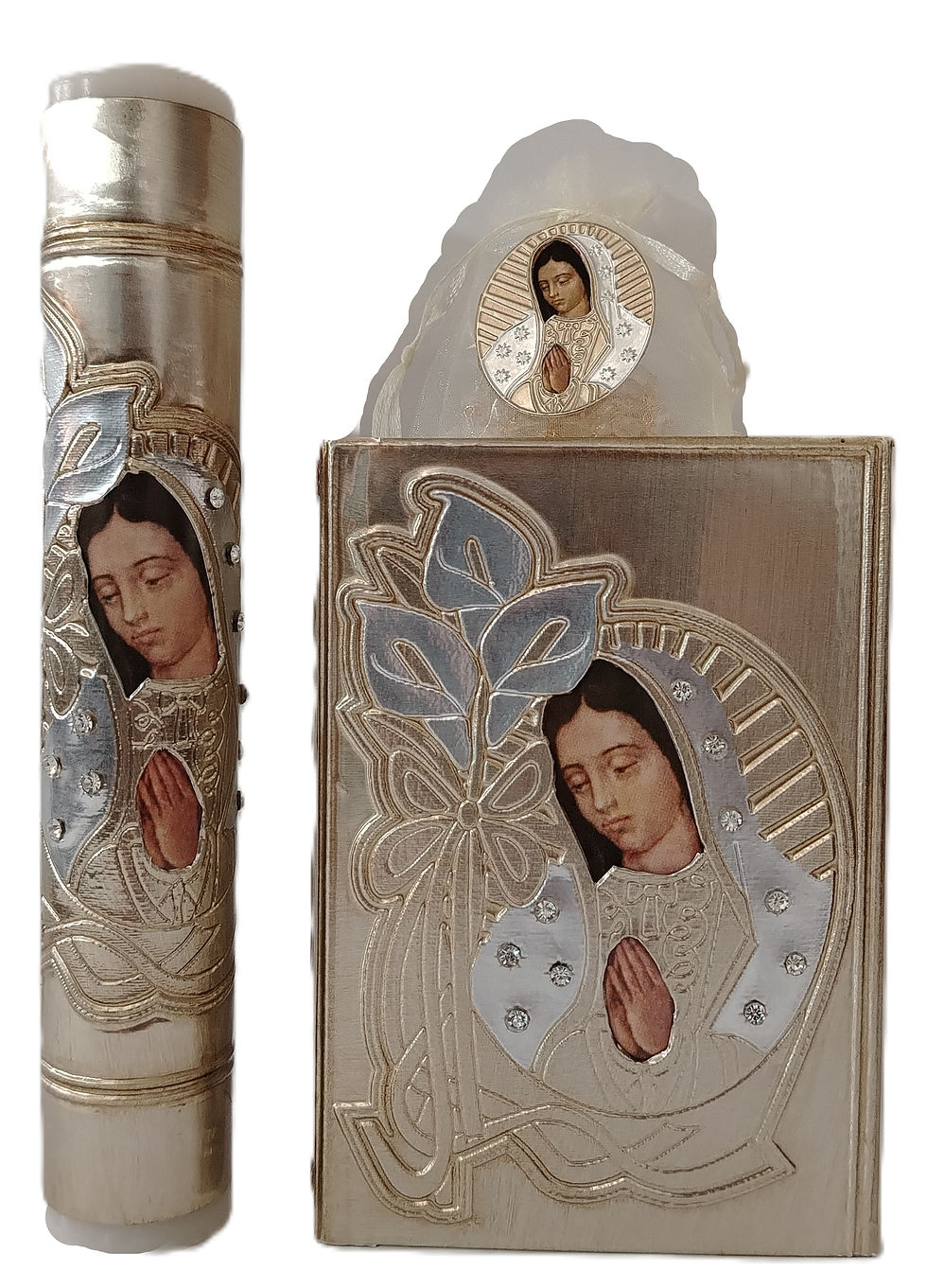 Miniatura: Set con Biblia, Vela y Rosario Virgen de Guadalupe