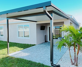 Covered patio with paver patio area on a Central Florida home