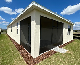 Screen fill-in enclosure under an existing covered patio