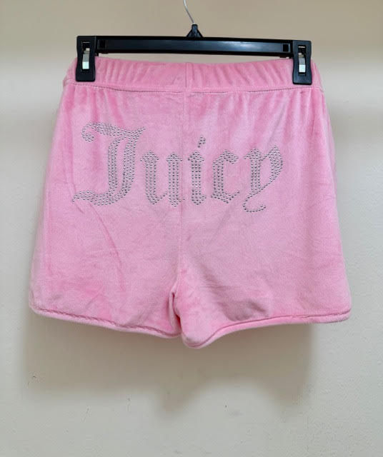 Baby Pink Juicy Couture stud-back velvety shorts