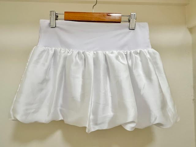 White Bubble Skort