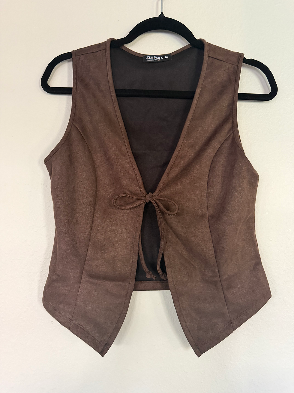 Brown Tie Up Vest