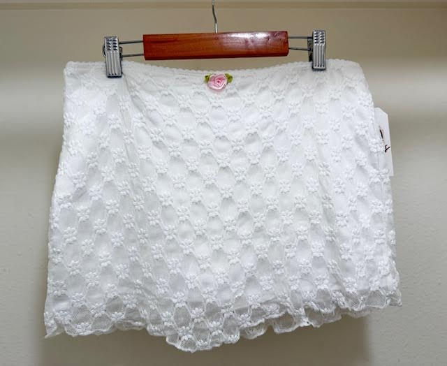 White Lace Mini Skort