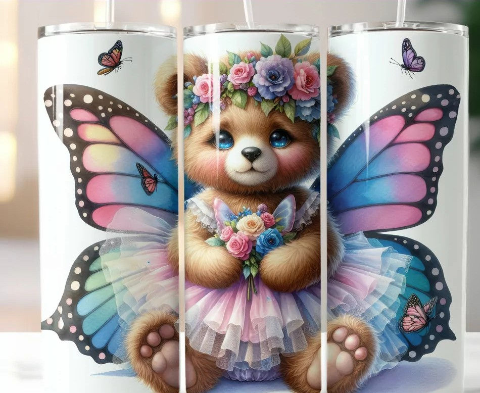 Baby Bear with butterfly wings