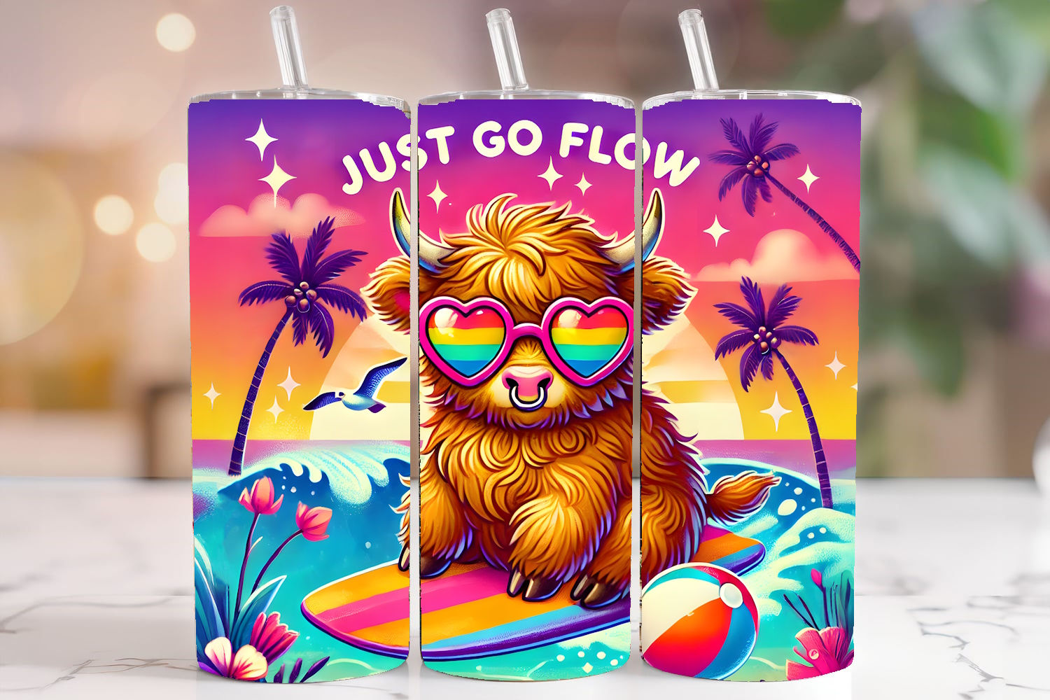 Highland Cow Just Go Flow