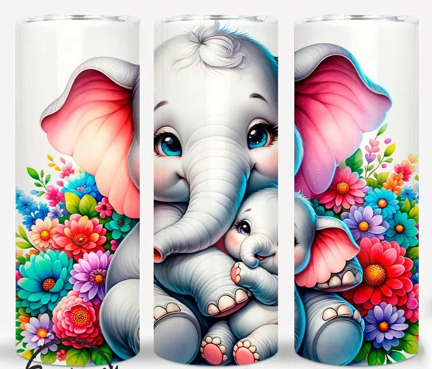 Baby & Mummy Elephant