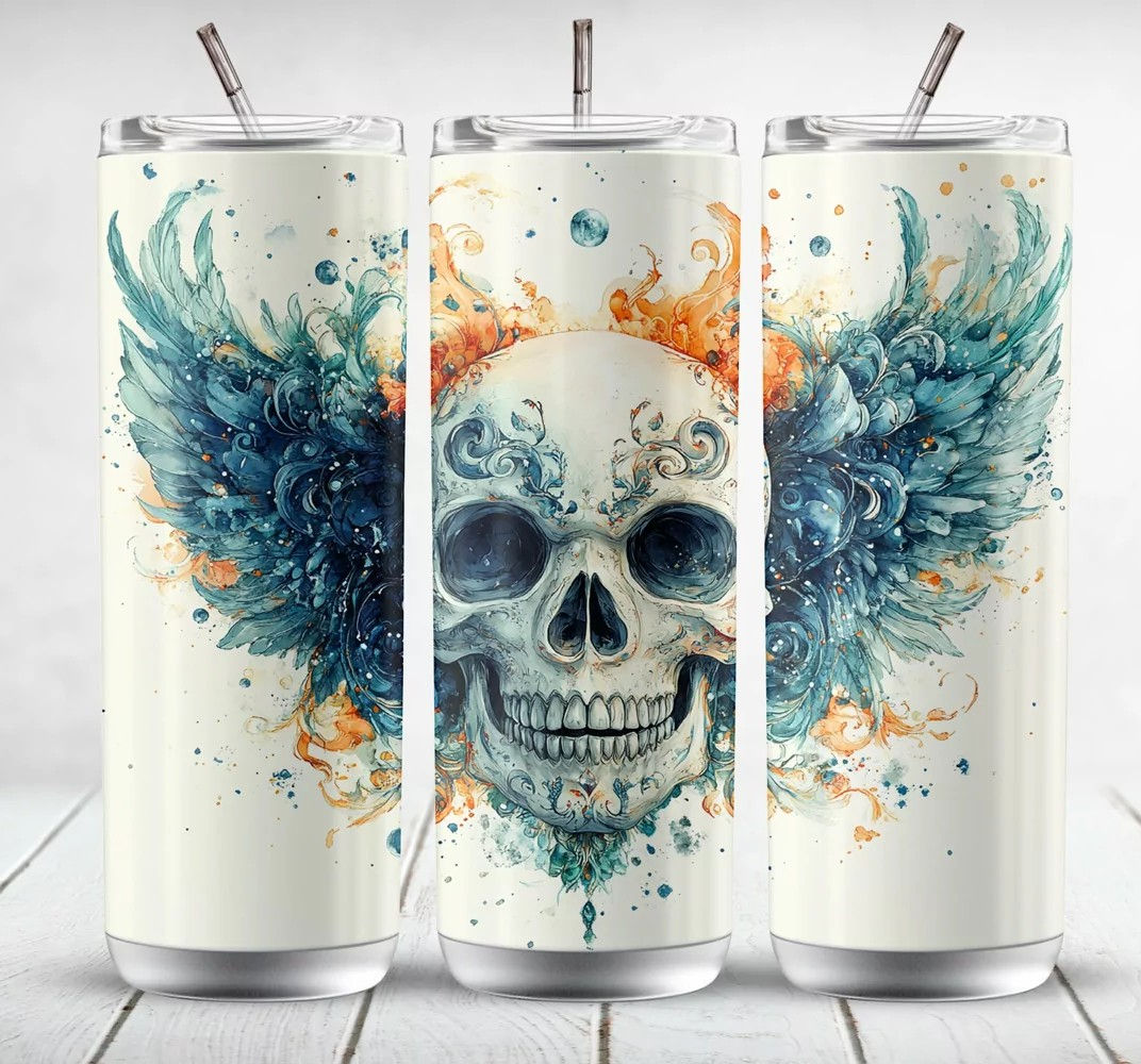 Abstract Skull with Wings