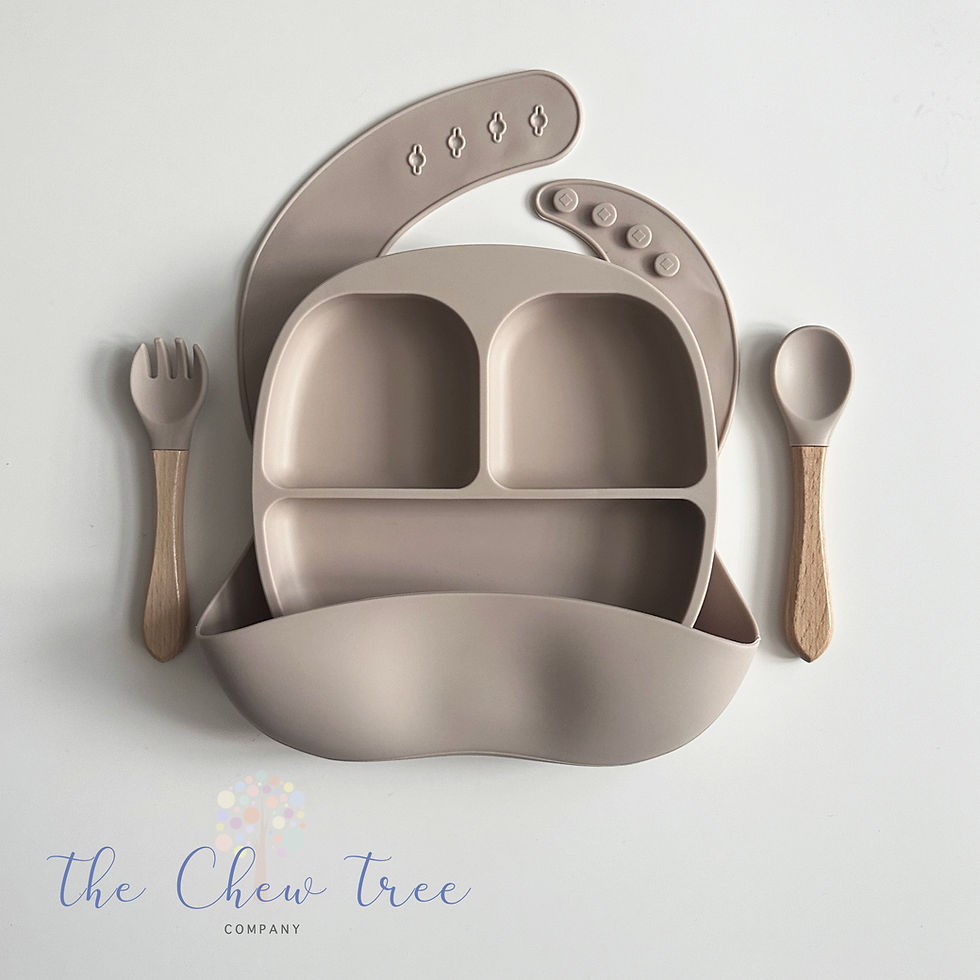 Thumbnail: Silicone Weaning Set With Lid and Cutlery