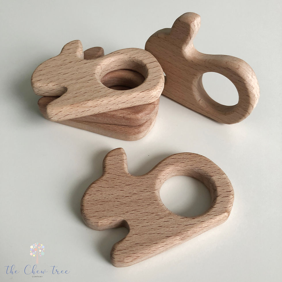 Easter Bunny Teether, Bunny teether, rabbit teether, rabbit shaped wooden toy