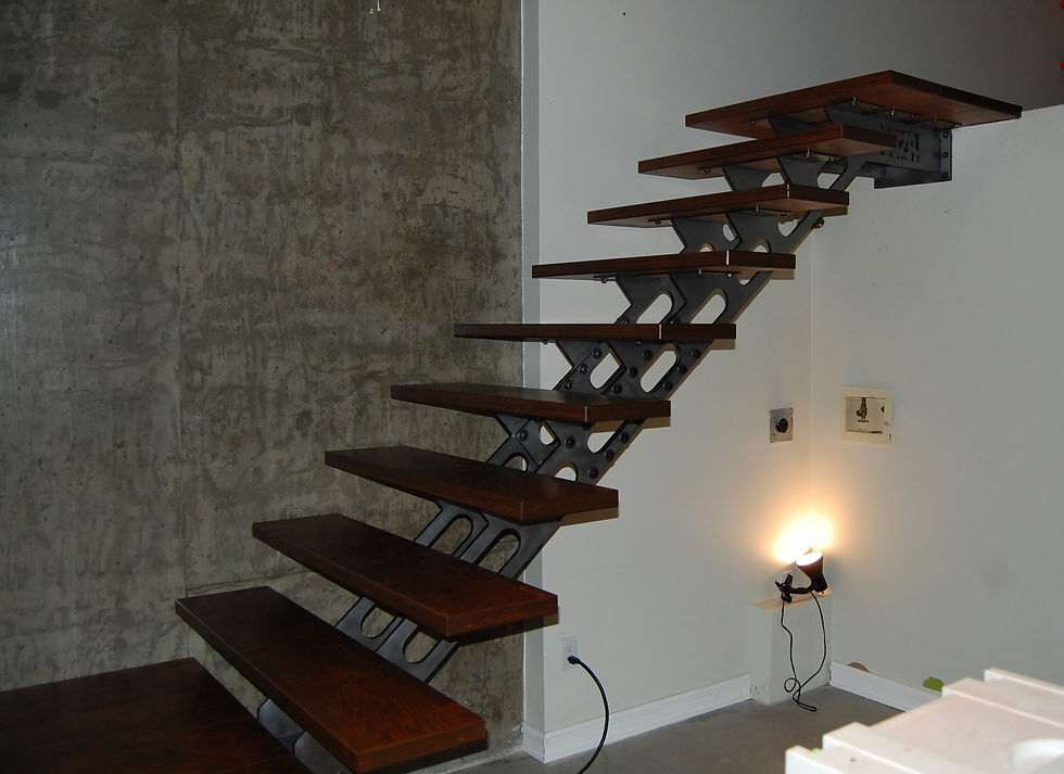 Steel staircase