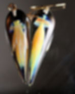 Boucles d'oreilles Méduse en verre jaune